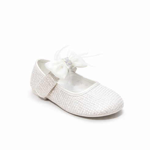 Cream Pumps Shoes Silver Shimmer Grid Pattern