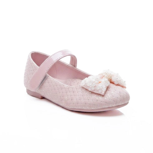 Peach Pumps Shoes with Sparkly Mary Jane Design