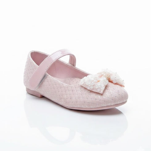 Peach Pumps Shoes with Sparkly Mary Jane Design