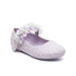 Purple Pumps Shoes with Floral Lace Straps