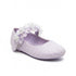 Purple Pumps Shoes with Floral Lace Straps