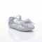 Silver Grey Pumps Shoes with Embroidered Mary Jane Design