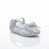 Silver Grey Pumps Shoes with Embroidered Mary Jane Design