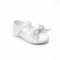 White Pumps Shoes with Double-Bow Design