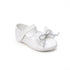 White Pumps Shoes with Double-Bow Design