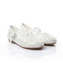 White Pumps Shoes with Pearlescent Party Design