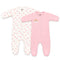 Basics Baby Girl Pink Rainbow Fleece Rompers 0–24M