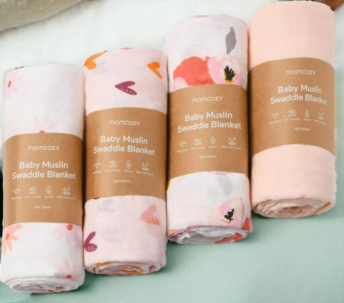 Infant Comfortable Muslin Newborn Blanket Towel And Bamboo Fiber Baby Blanket & Wrap Sheet (Assorted Print) 17312