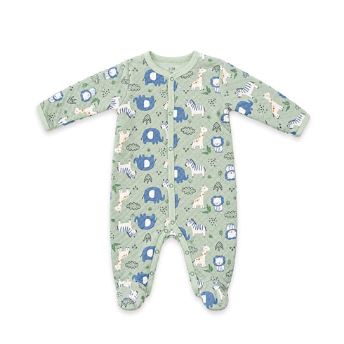 Muslin Cotton Safari Baby Boy Romper 0-9M