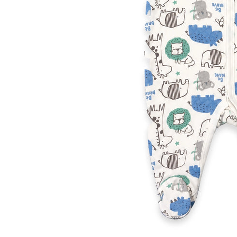 Muslin Cotton Safari Baby Boy Romper 0-9M