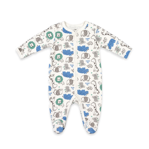 Muslin Cotton Safari Baby Boy Romper 0-9M