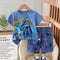 Toddlers Batman Suit Blue T-Shirt and Shorts Set