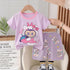 Toddlers Labubu Suit Purple T-Shirt and Shorts Set