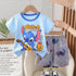 Toddlers Stitch Suit Blue T-Shirt and Shorts Set