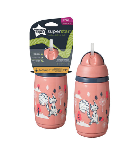 Tommee Tippee 1X Insulated Straw Cup AL IL Pink 266ML