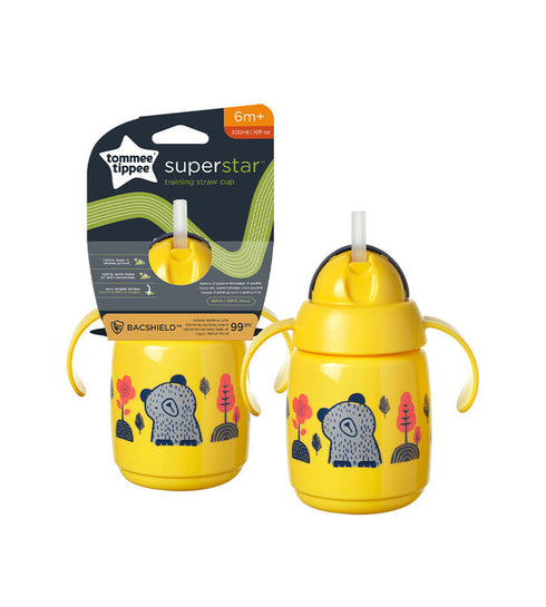 Tommee Tippee 1X TRNR Straw Cup AL IL Yellow 300ML