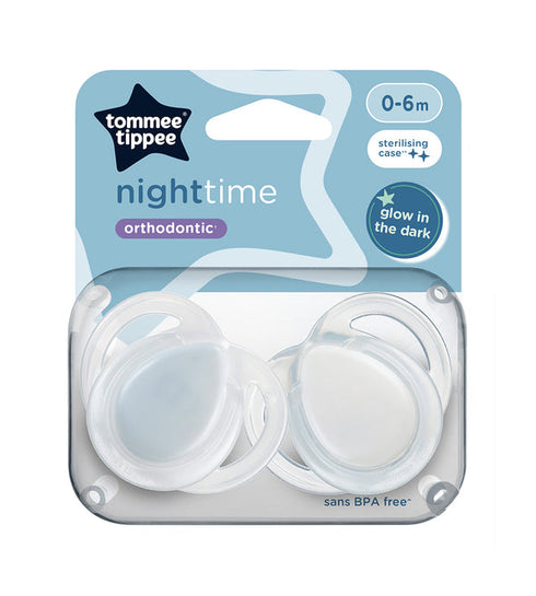 Tommee Tippee Night Time Soother 2-PK 0-6M