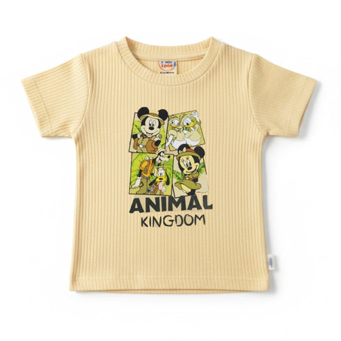 T-Shirt for Boys Beige Animal Kingdom