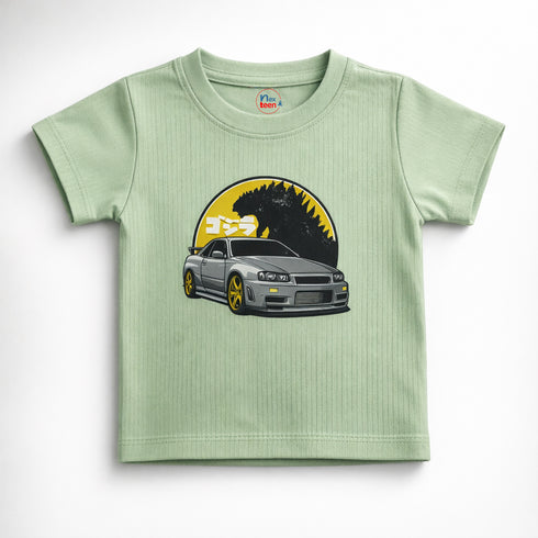 T-Shirt for Boys Green Godzilla