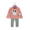 Baby Girls Winter 3Pcs Suit Wool Sweatshirt With Trouser & Hairband -15330