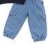 Blue Urban Graphic Toddler Boy Suits Sweatshirt Denim Pants