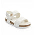 White Girls Sandal with Quilted Diamond-Stitch Design