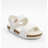 White Girls Sandal with Quilted Diamond-Stitch Design