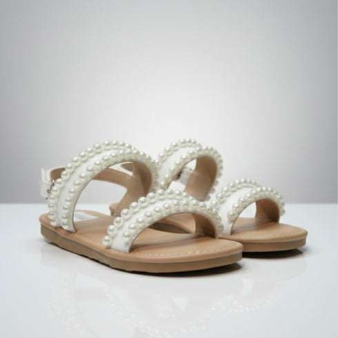 White Pearl Girls Sandals
