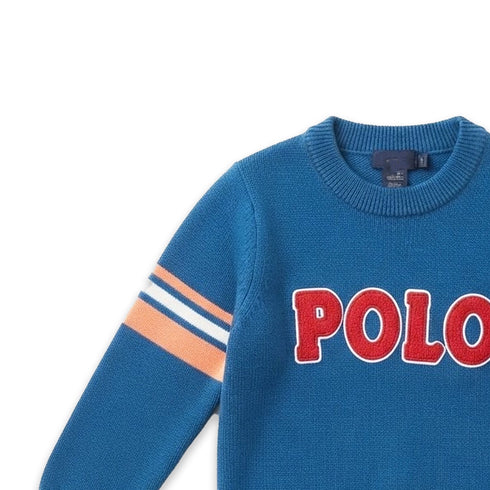Woolen Blue Polo Baby Boy Sweater