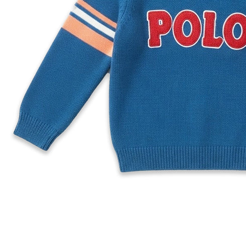 Woolen Blue Polo Baby Boy Sweater