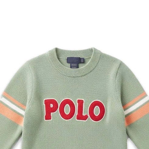 Woolen Green Polo Baby Boy Sweater