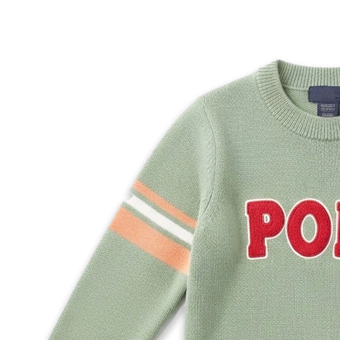 Woolen Green Polo Baby Boy Sweater