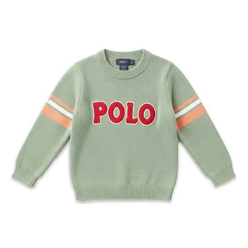 Woolen Green Polo Baby Boy Sweater