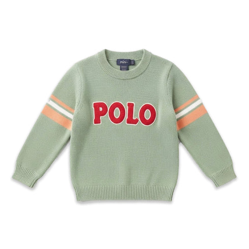 Woolen Green Polo Baby Boy Sweater