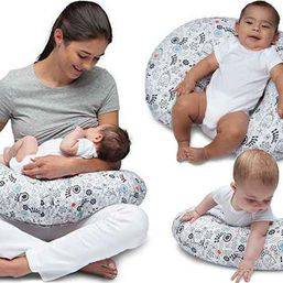 Cotton Fabric with Poly Fiber Filling Lightweight White Roses Nursing Pillow 0M+