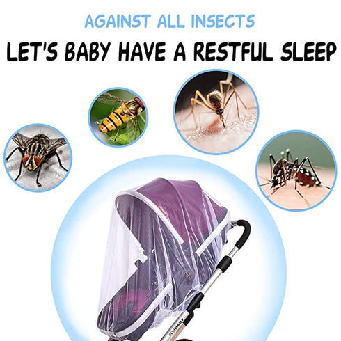Baby stroller mosquito net - perfect bug net for strollers, bassinets, cradles, playards, pack n plays and portable mini crib