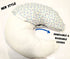 Cotton Fabric with Poly Fiber Filling Lightweight White Roses Nursing Pillow 0M+