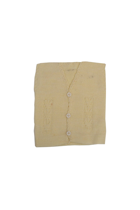 F/Open Woolen Sleeveless Vest Yellow