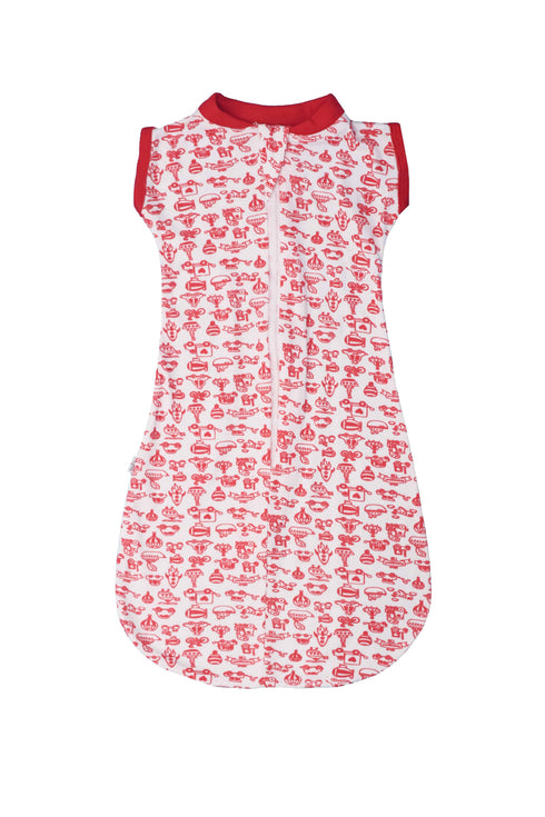 Basics zip swaddle pod -transports red