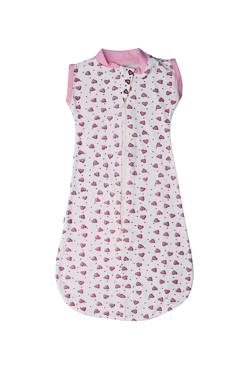 Basics zip swaddle pod ss/21hearts pink Infantino