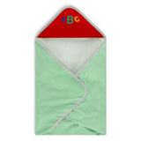 Infant Soft Cotton Hooded ABC Stripes Printed Wrapping Sheet -14337