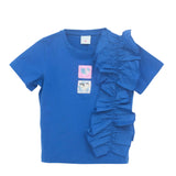 Girls Classic Frilled Sleeves T-Shirt 15627
