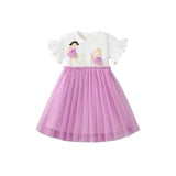 Baby Adorable Girls Hot Summer Little Princess Frilled Cotton Net Frock 16388