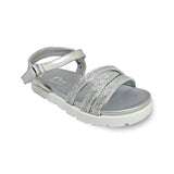 Glittered Silver Girls Festive Wear Sandals 15249