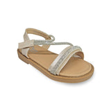 Glittered Silver Girls Festive Wear Sandals 15251