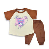 Girls Summer Suit Tshirt With Trouser 15721