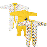 Basics Romper Set Pack Of 3 Cozy Sleep suits 0-24M Rocket 15555