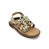 Gold Glittered Butterfly Bunch Girls Sandals 15269