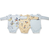Baby Boys Exclusive Bodysuits Pack Of 3 Set Terry Bodysuit Full Sleeves 17448