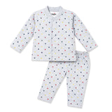 Basics Infants Night Suit -NB to 6Years Front Open Shirt With Trouser Stars 17482